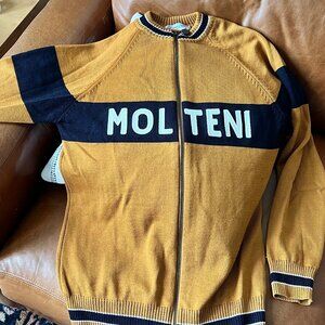 Magliamo Molteni Merino Wool Cycling Jersey Sweater Full Zip Retro - READ
